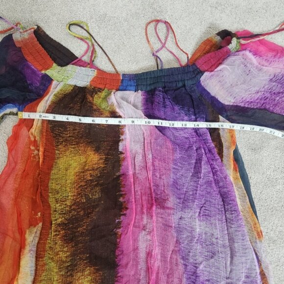 Floreat By Anthropologie Women's Zora Dress Rainbow Size Medium - Picture 7 of 13